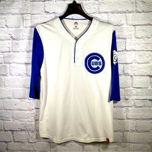 Men’s Chicago Cubs Raglan 3/4 Sleeves T-Shirt Size Medium